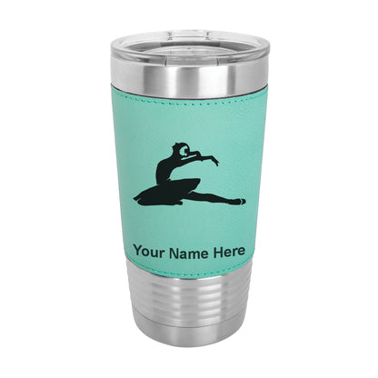 20oz Faux Leather Tumbler Mug, Dancer, Personalized Engraving Included - LaserGram Custom Engraved Gifts