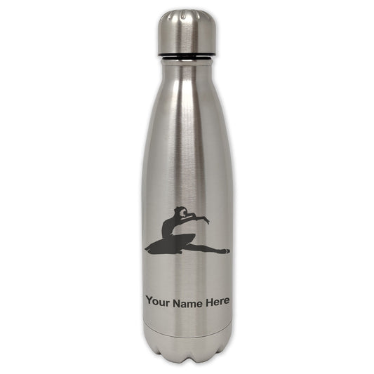 LaserGram Single Wall Water Bottle, Dancer, Personalized Engraving Included