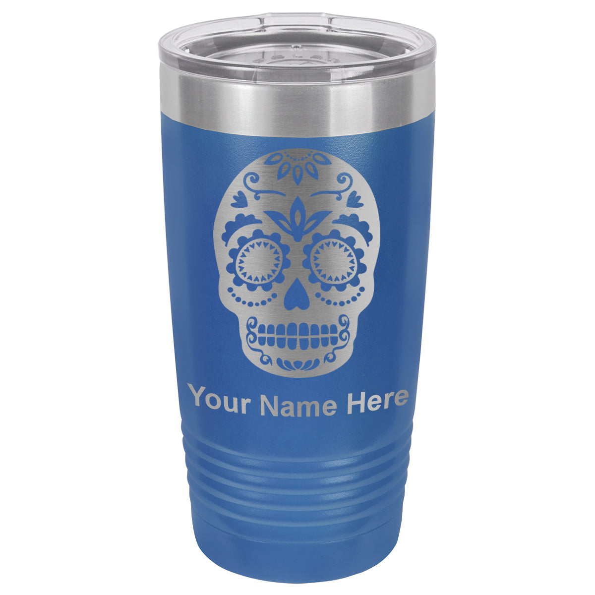 20oz Vacuum Insulated Tumbler Mug, Day of the Dead, Personalized Engraving Included