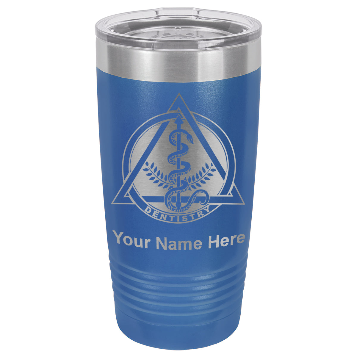 20oz Vacuum Insulated Tumbler Mug, Dentist Symbol, Personalized Engraving Included