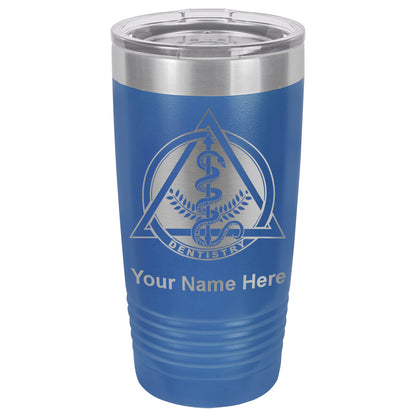 20oz Vacuum Insulated Tumbler Mug, Dentist Symbol, Personalized Engraving Included