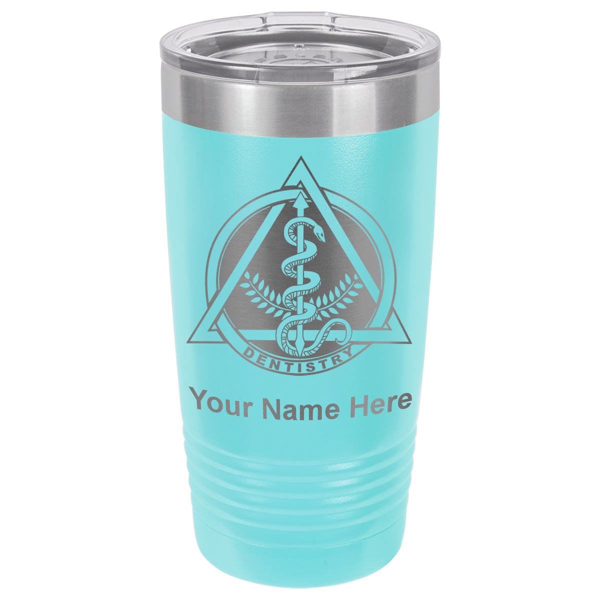 20oz Vacuum Insulated Tumbler Mug, Dentist Symbol, Personalized Engraving Included