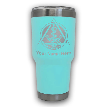 LaserGram 30oz Tumbler Mug, Dentist Symbol, Personalized Engraving Included
