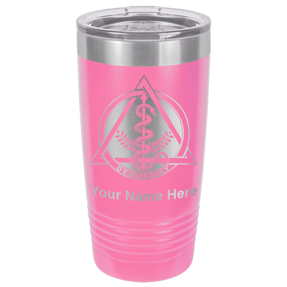 20oz Vacuum Insulated Tumbler Mug, Dentist Symbol, Personalized Engraving Included
