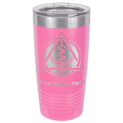 20oz Vacuum Insulated Tumbler Mug, Dentist Symbol, Personalized Engraving Included