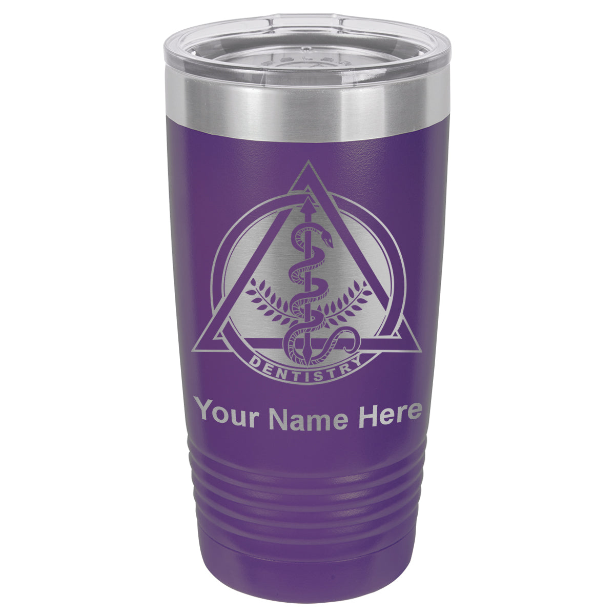 20oz Vacuum Insulated Tumbler Mug, Dentist Symbol, Personalized Engraving Included