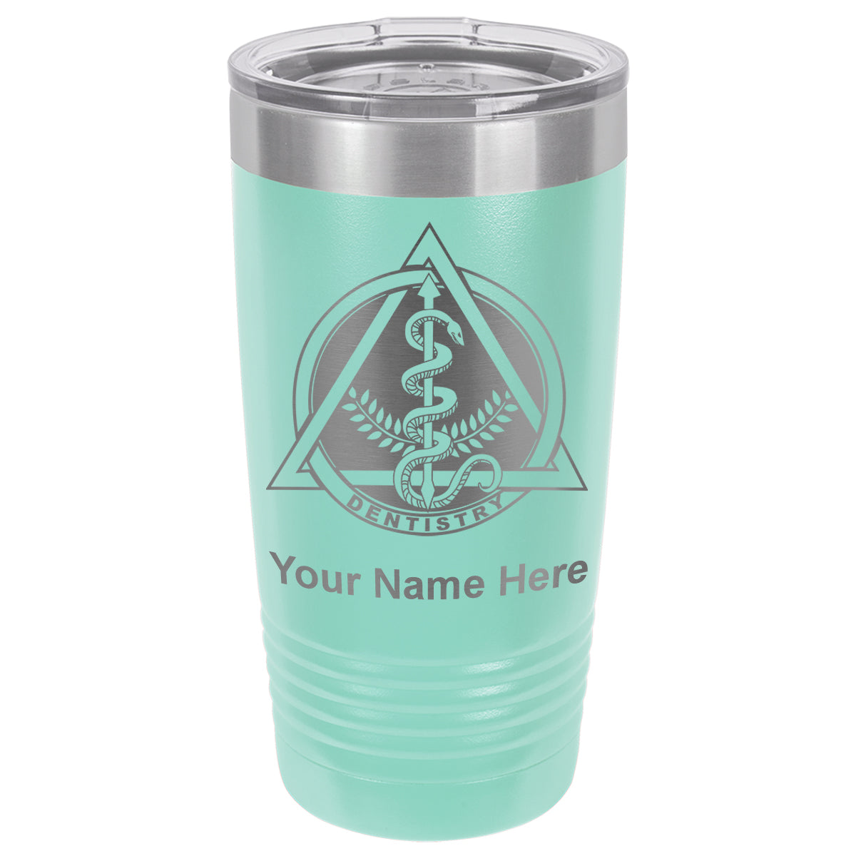 20oz Vacuum Insulated Tumbler Mug, Dentist Symbol, Personalized Engraving Included
