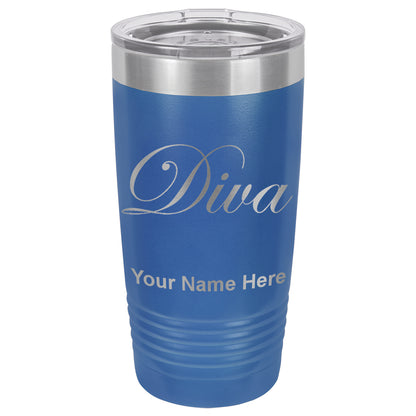 20oz Vacuum Insulated Tumbler Mug, Diva, Personalized Engraving Included