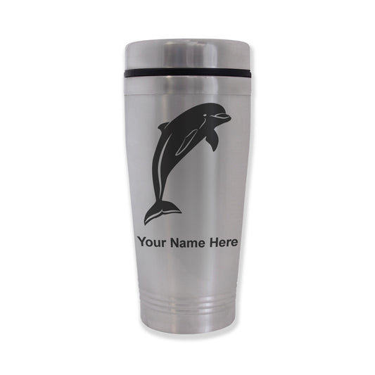 Commuter Travel Mug, Dolphin, Personalized Engraving Included