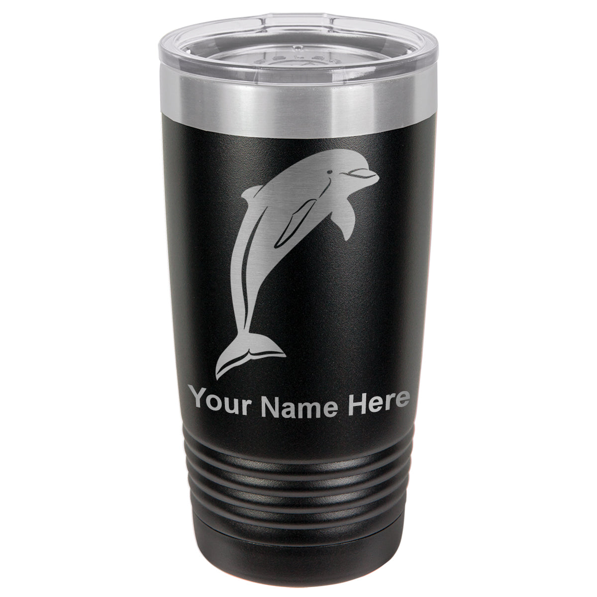 20oz Vacuum Insulated Tumbler Mug, Dolphin, Personalized Engraving Included