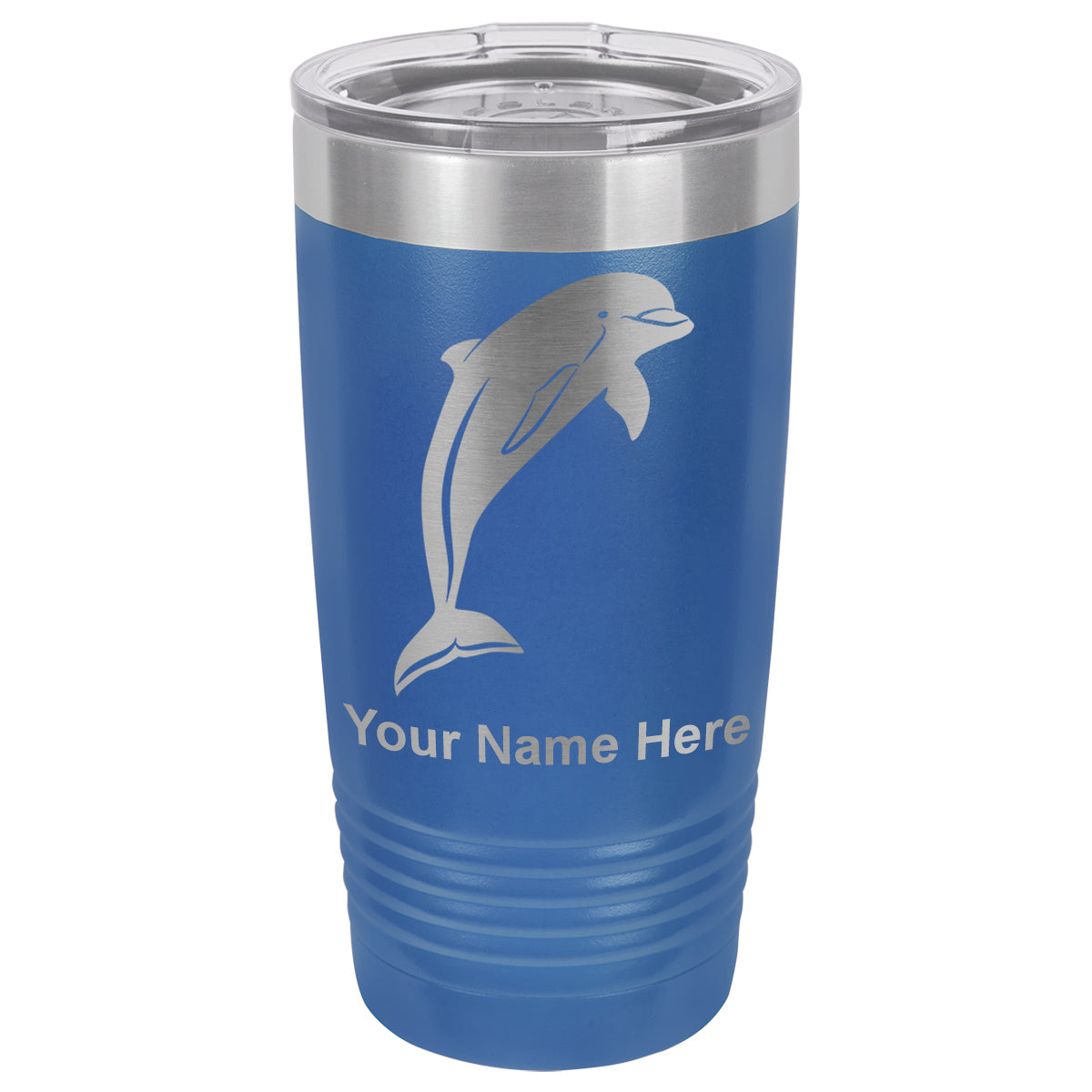 20oz Vacuum Insulated Tumbler Mug, Dolphin, Personalized Engraving Included