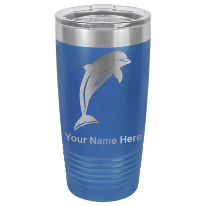 20oz Vacuum Insulated Tumbler Mug, Dolphin, Personalized Engraving Included