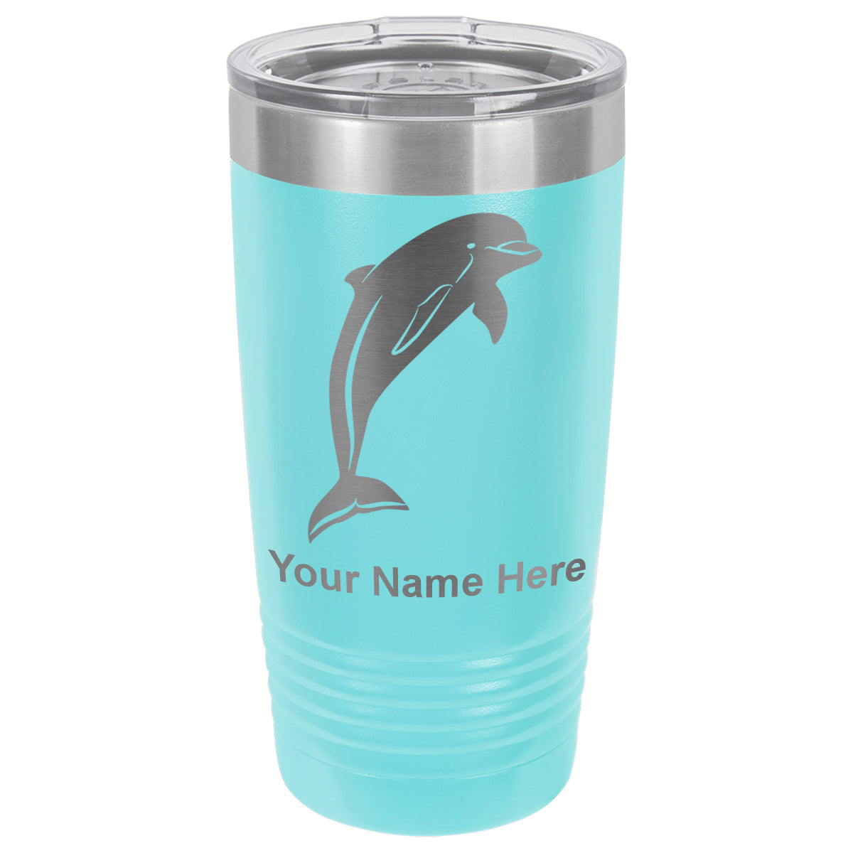 20oz Vacuum Insulated Tumbler Mug, Dolphin, Personalized Engraving Included