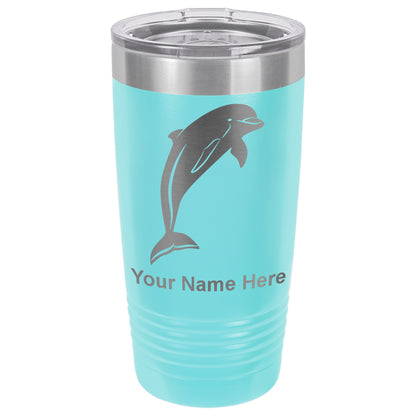 20oz Vacuum Insulated Tumbler Mug, Dolphin, Personalized Engraving Included