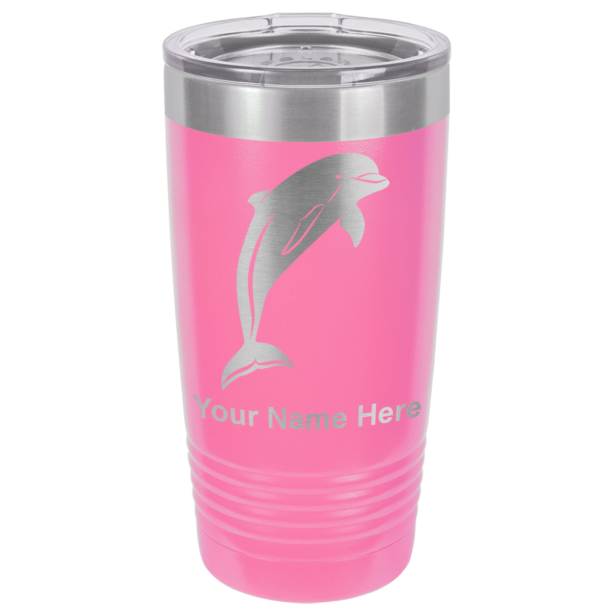 20oz Vacuum Insulated Tumbler Mug, Dolphin, Personalized Engraving Included
