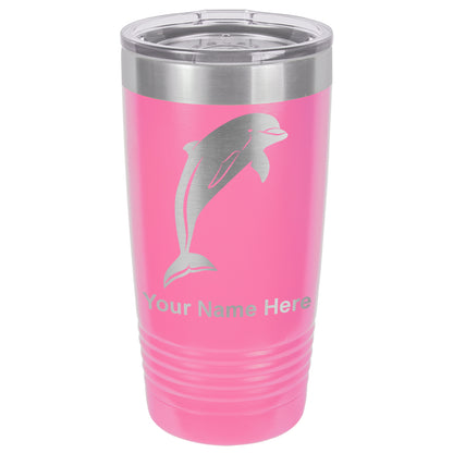 20oz Vacuum Insulated Tumbler Mug, Dolphin, Personalized Engraving Included