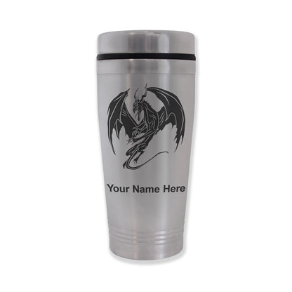 Commuter Travel Mug, Dragon, Personalized Engraving Included
