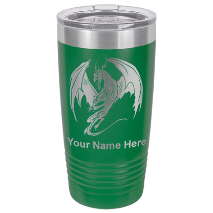 20oz Vacuum Insulated Tumbler Mug, Dragon, Personalized Engraving Included