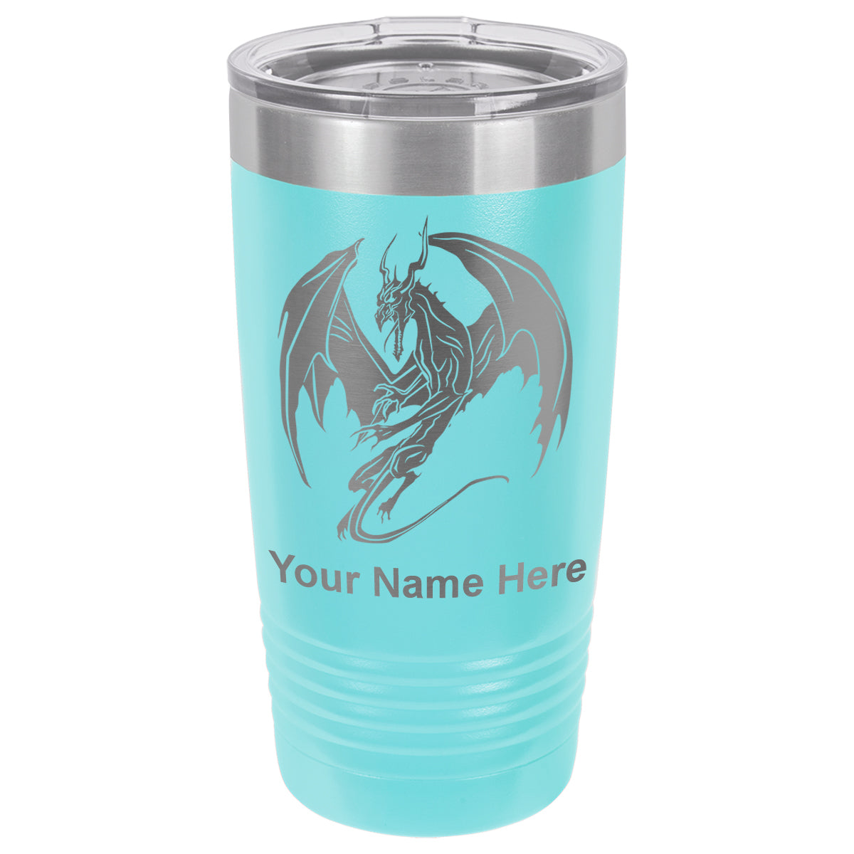 20oz Vacuum Insulated Tumbler Mug, Dragon, Personalized Engraving Included
