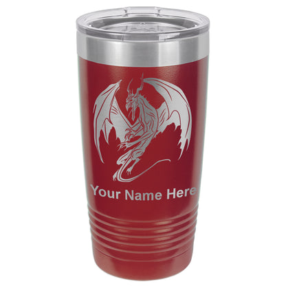 20oz Vacuum Insulated Tumbler Mug, Dragon, Personalized Engraving Included