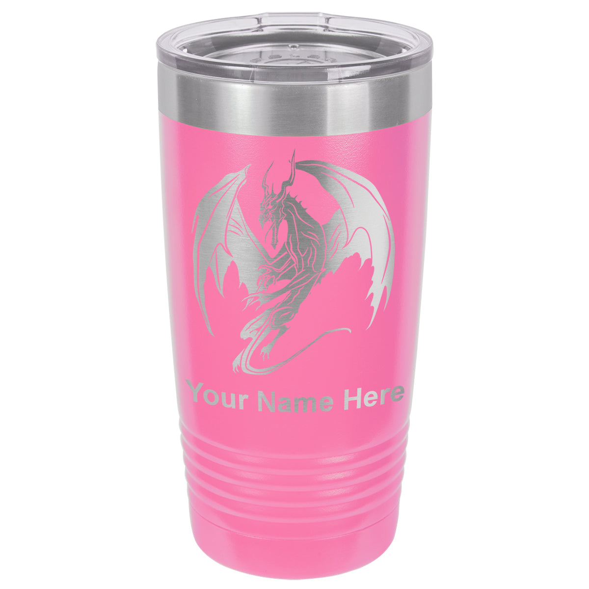 20oz Vacuum Insulated Tumbler Mug, Dragon, Personalized Engraving Included