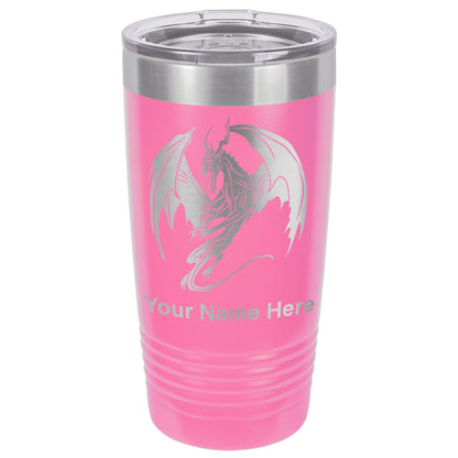 20oz Vacuum Insulated Tumbler Mug, Dragon, Personalized Engraving Included