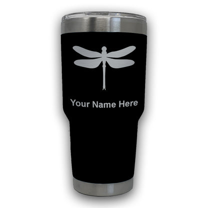 LaserGram 30oz Tumbler Mug, Dragonfly, Personalized Engraving Included