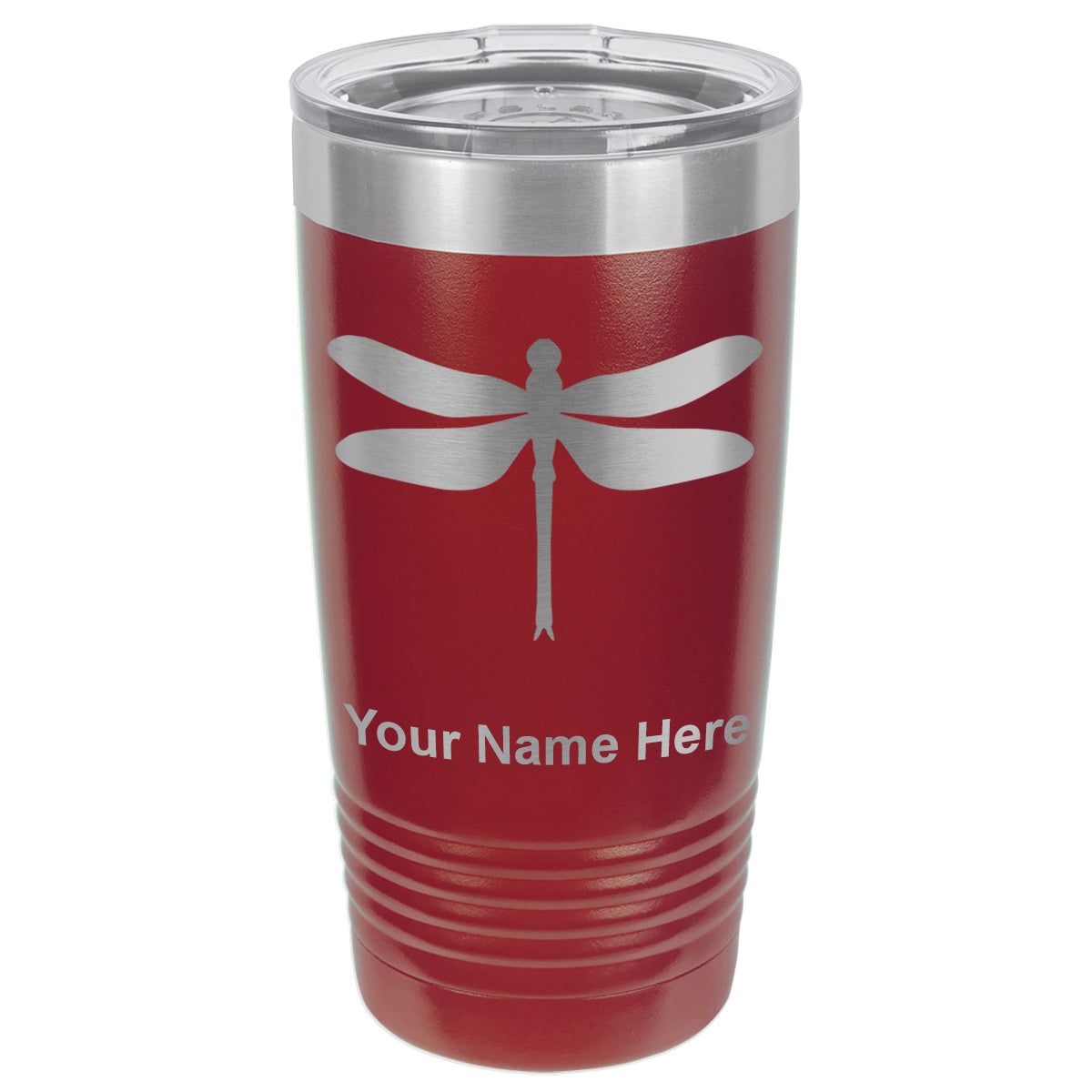 20oz Vacuum Insulated Tumbler Mug, Dragonfly, Personalized Engraving Included