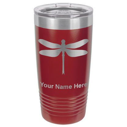 20oz Vacuum Insulated Tumbler Mug, Dragonfly, Personalized Engraving Included
