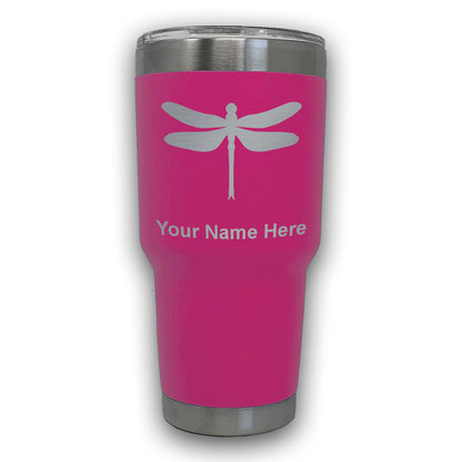 LaserGram 30oz Tumbler Mug, Dragonfly, Personalized Engraving Included