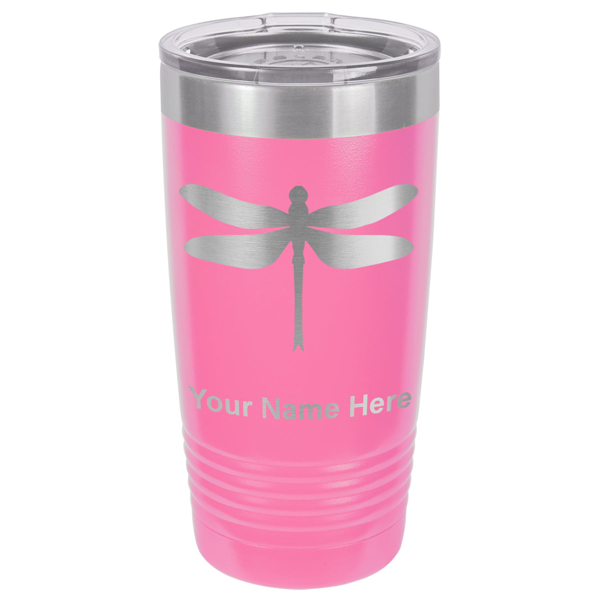 20oz Vacuum Insulated Tumbler Mug, Dragonfly, Personalized Engraving Included
