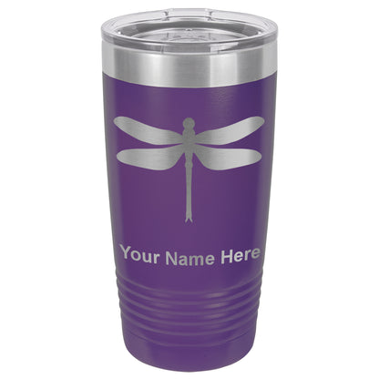 20oz Vacuum Insulated Tumbler Mug, Dragonfly, Personalized Engraving Included