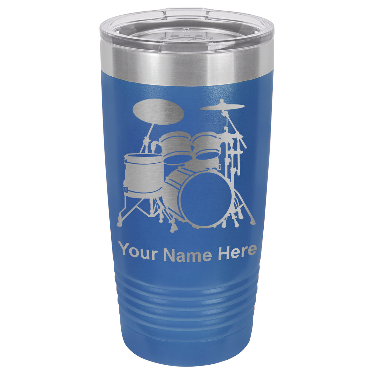 20oz Vacuum Insulated Tumbler Mug, Drum Set, Personalized Engraving Included