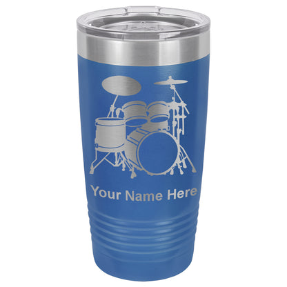 20oz Vacuum Insulated Tumbler Mug, Drum Set, Personalized Engraving Included