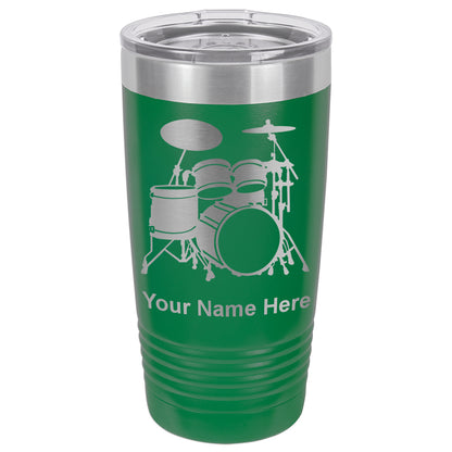 20oz Vacuum Insulated Tumbler Mug, Drum Set, Personalized Engraving Included