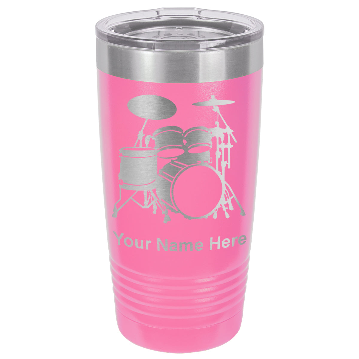 20oz Vacuum Insulated Tumbler Mug, Drum Set, Personalized Engraving Included
