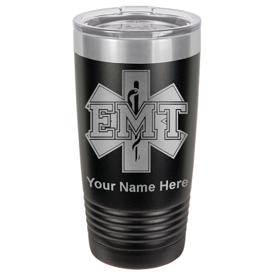 20oz Vacuum Insulated Tumbler Mug, EMT Emergency Medical Technician, Personalized Engraving Included
