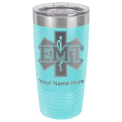20oz Vacuum Insulated Tumbler Mug, EMT Emergency Medical Technician, Personalized Engraving Included