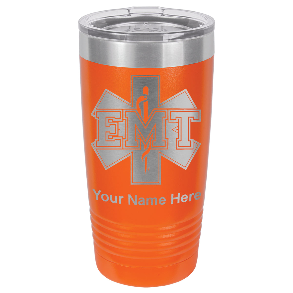 20oz Vacuum Insulated Tumbler Mug, EMT Emergency Medical Technician, Personalized Engraving Included
