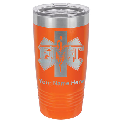 20oz Vacuum Insulated Tumbler Mug, EMT Emergency Medical Technician, Personalized Engraving Included