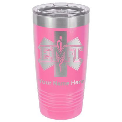 20oz Vacuum Insulated Tumbler Mug, EMT Emergency Medical Technician, Personalized Engraving Included
