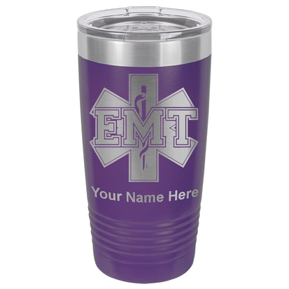 20oz Vacuum Insulated Tumbler Mug, EMT Emergency Medical Technician, Personalized Engraving Included