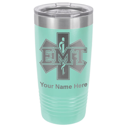 20oz Vacuum Insulated Tumbler Mug, EMT Emergency Medical Technician, Personalized Engraving Included