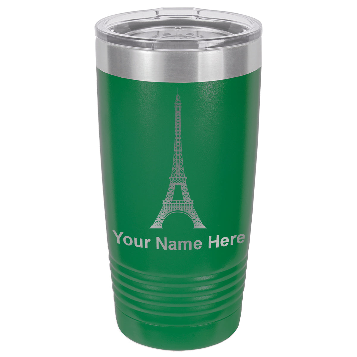 20oz Vacuum Insulated Tumbler Mug, Eiffel Tower, Personalized Engraving Included