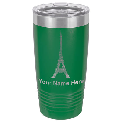 20oz Vacuum Insulated Tumbler Mug, Eiffel Tower, Personalized Engraving Included