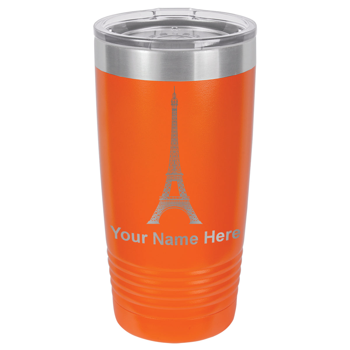 20oz Vacuum Insulated Tumbler Mug, Eiffel Tower, Personalized Engraving Included