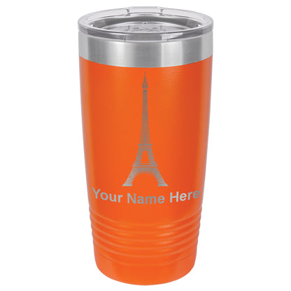 20oz Vacuum Insulated Tumbler Mug, Eiffel Tower, Personalized Engraving Included