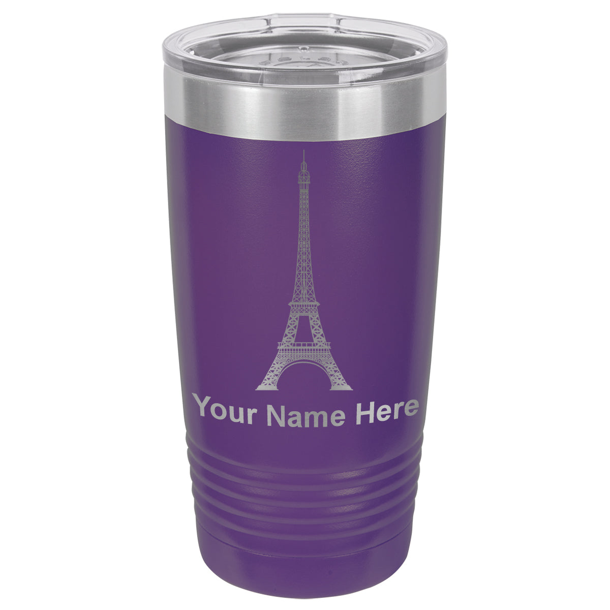 20oz Vacuum Insulated Tumbler Mug, Eiffel Tower, Personalized Engraving Included