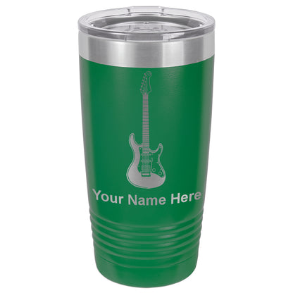 20oz Vacuum Insulated Tumbler Mug, Electric Guitar, Personalized Engraving Included