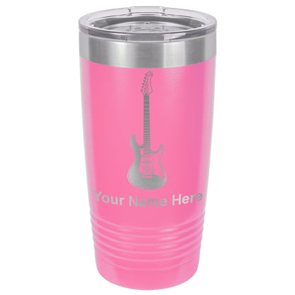 20oz Vacuum Insulated Tumbler Mug, Electric Guitar, Personalized Engraving Included